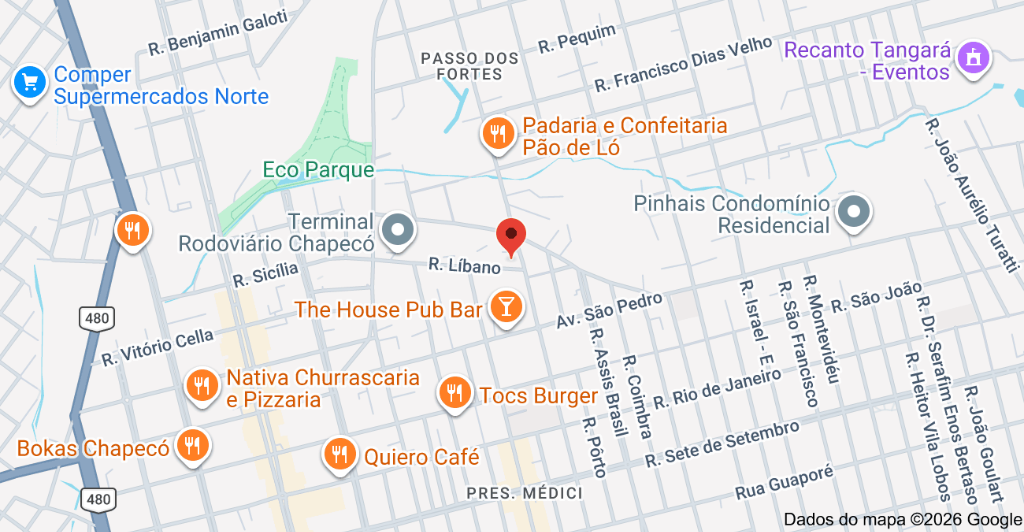 Mapa da localização